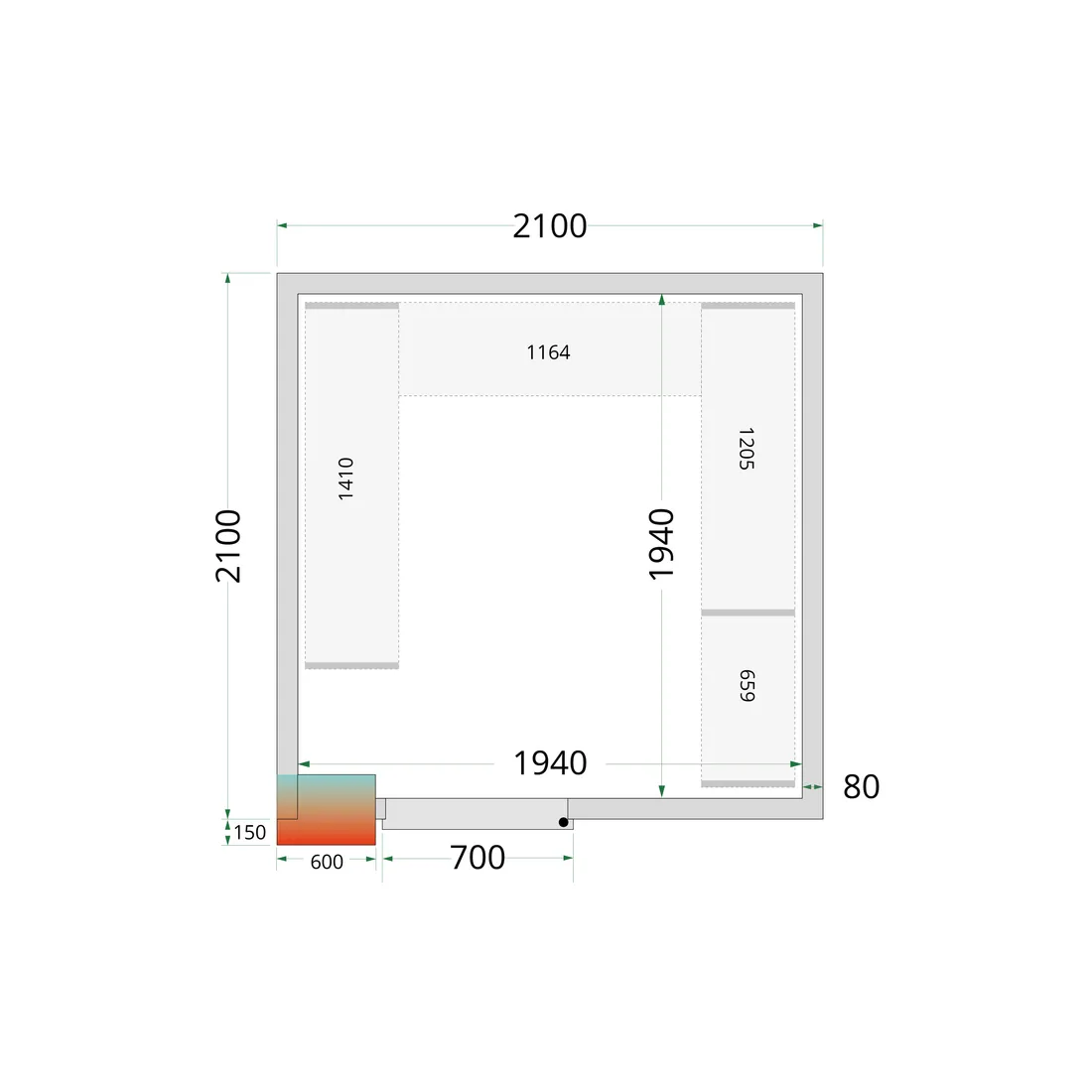 CRPF2121 Shelf Kit CRPF2121