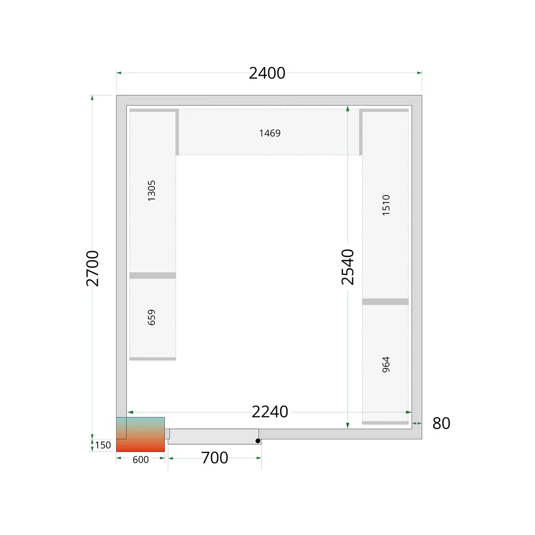 Shelf Rack System Kit CRPF2427