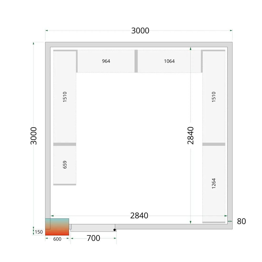 Shelf Rack System Kit CRPF3030