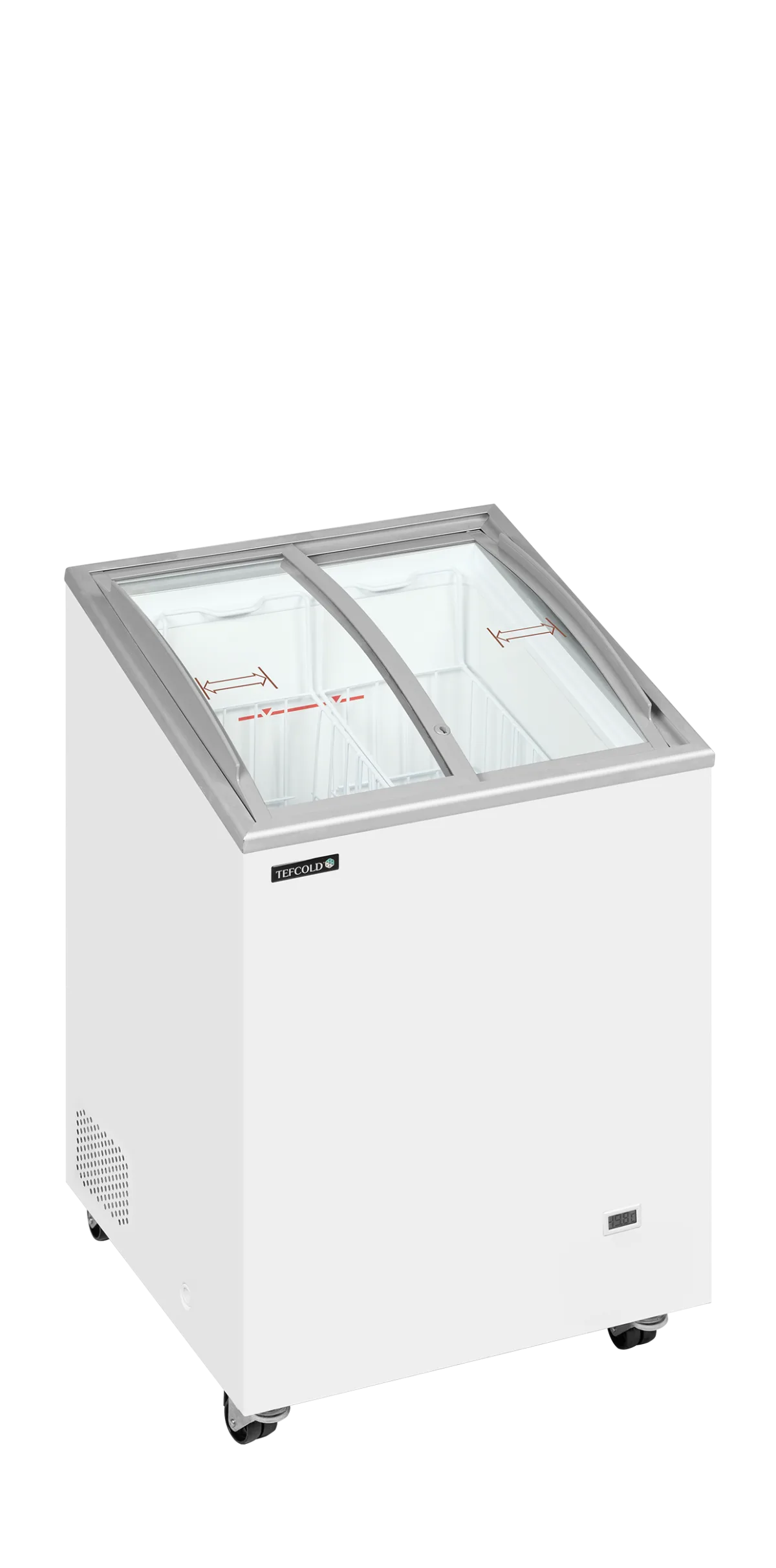 IC101SCEB Sliding Curved Glass Lid Chest Freezer