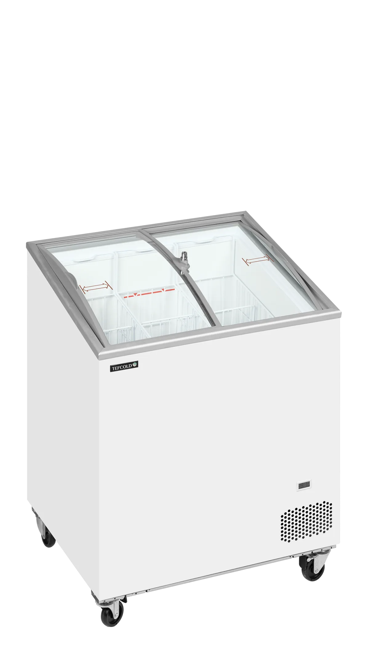 IC202SCEB Sliding Curved Glass Lid Chest Freezer