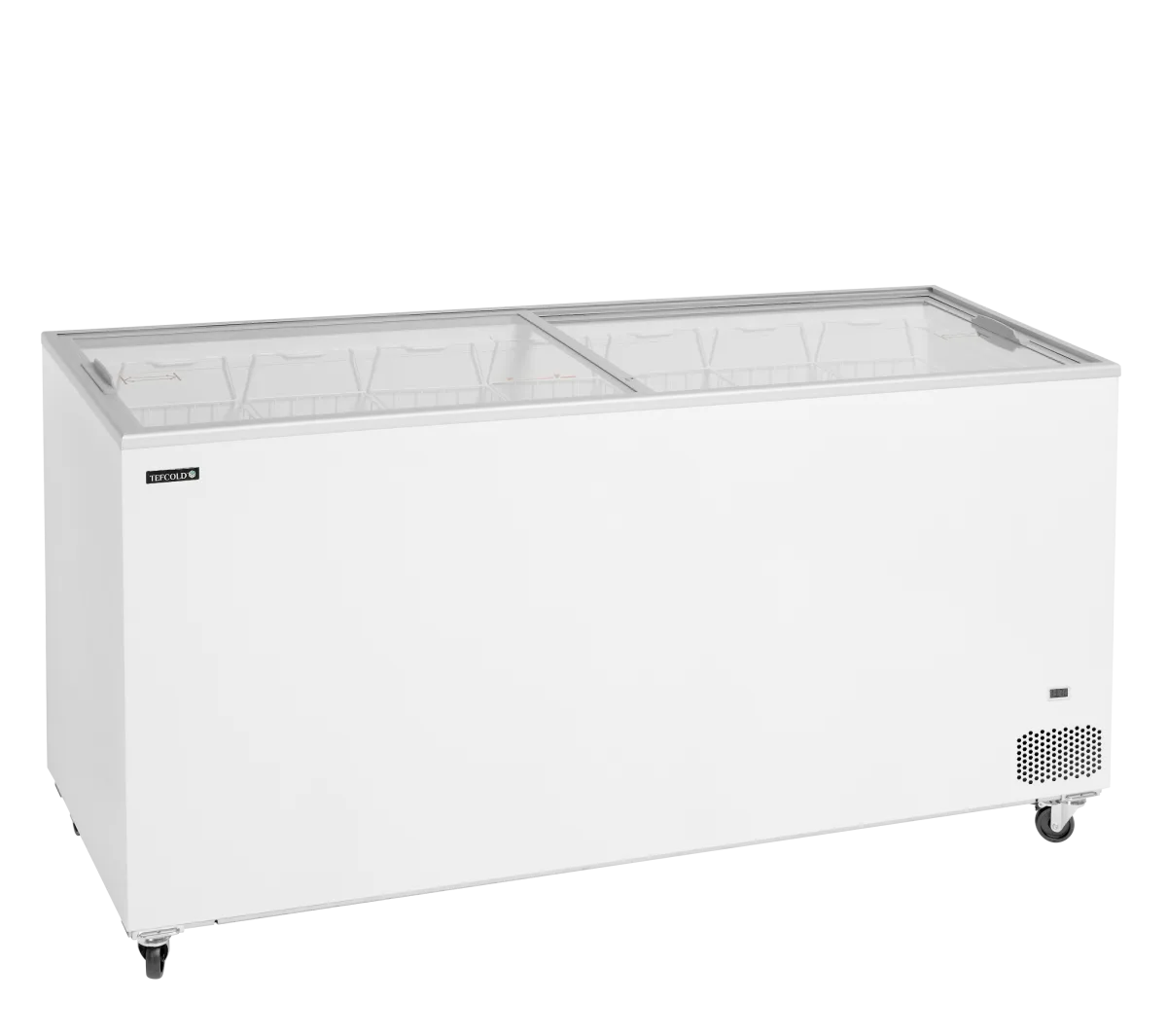 IC552SC / UK Schuif flat vrieskist met glazen deksel