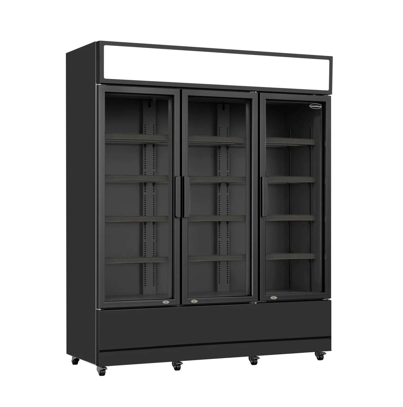 Refrigerator 3 Glass Doors Black FCU-1200 BL