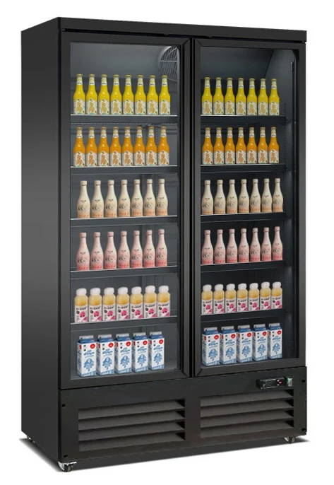 Refrigerator 2 Glass Doors Black CEB-1200R BL