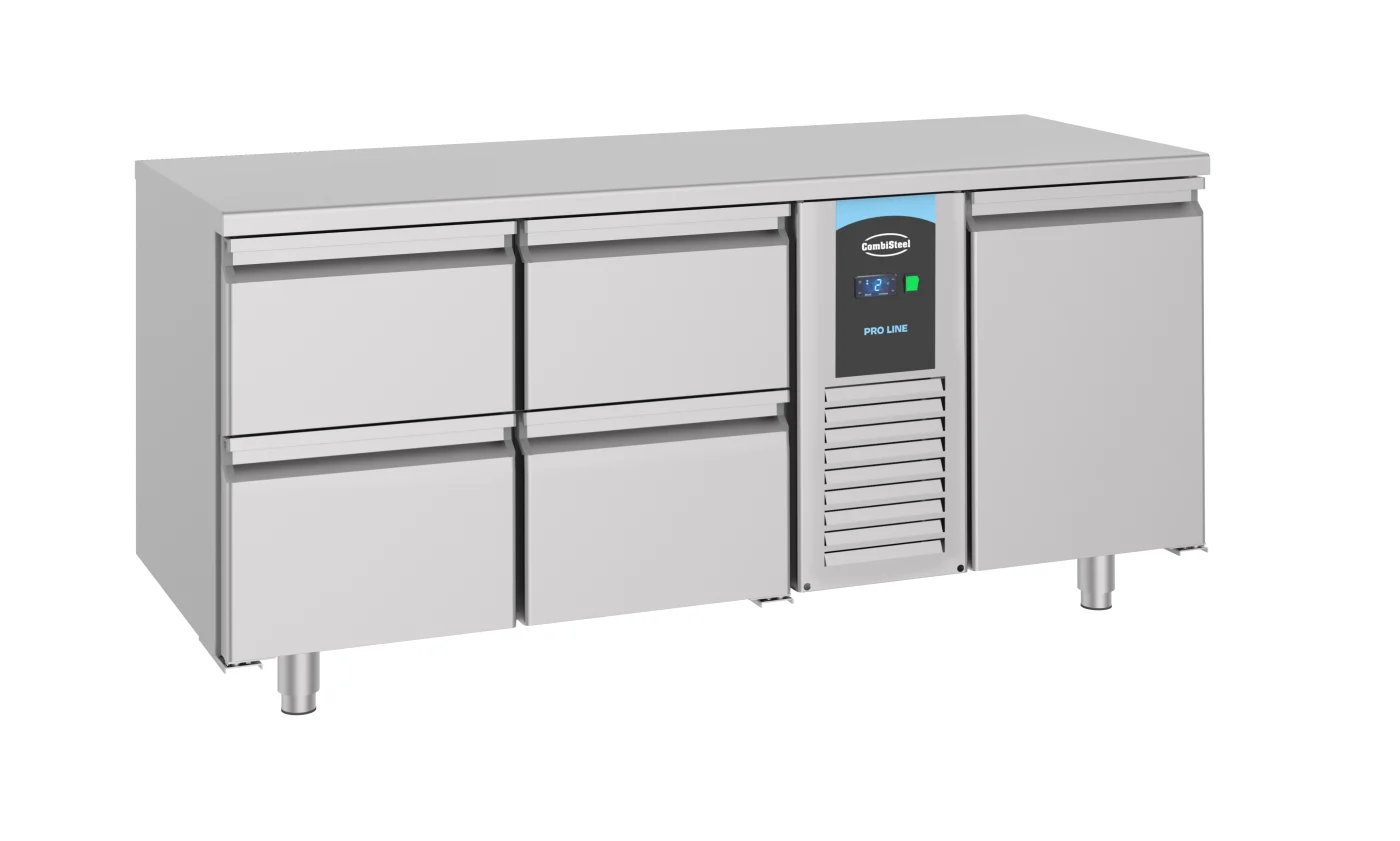 700 Refrigerated Counter 1 Door And 4 Drawers Monoblock Energy Line