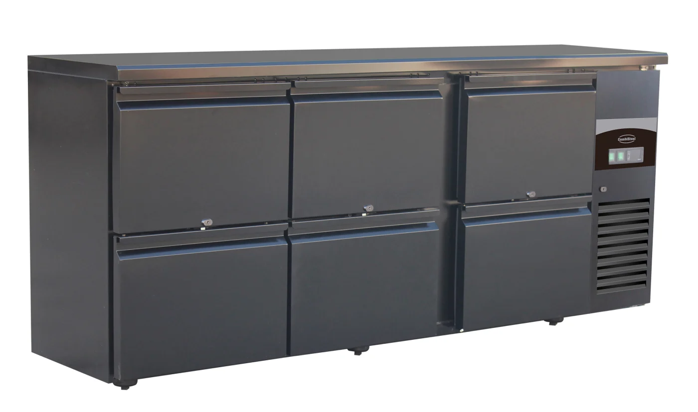 Barcooler Black 6 Drawers