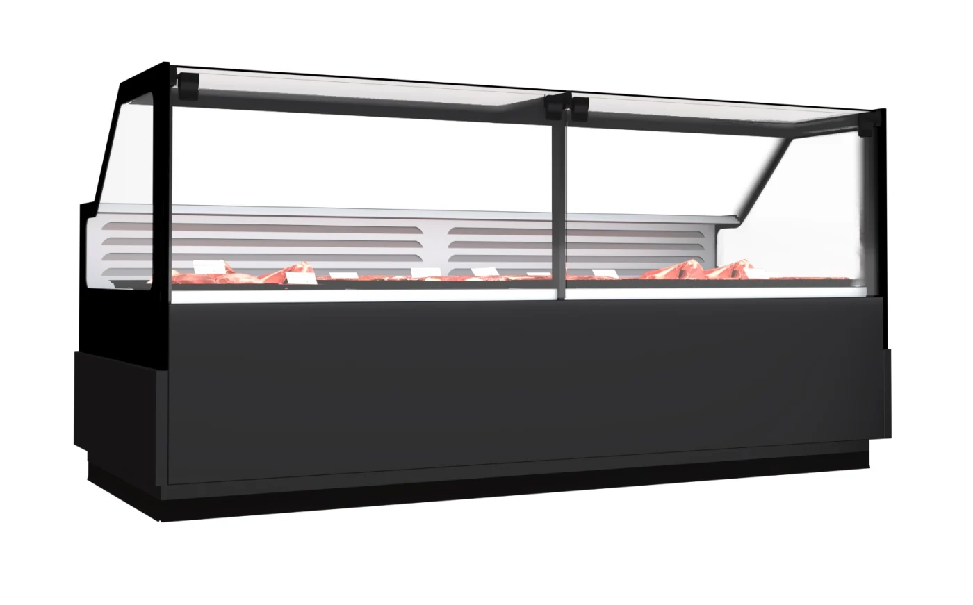 Refrigerated Meat Display With Plate Cooling Rick 2.0